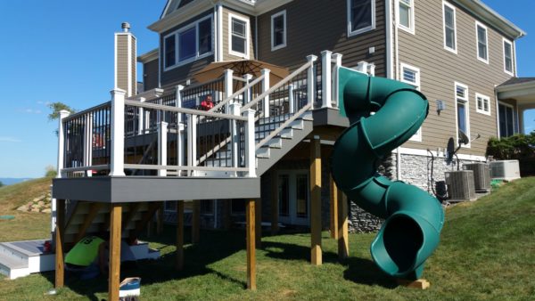 Deck with slide