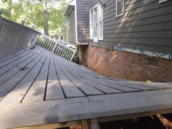 Deck warping, collapse
